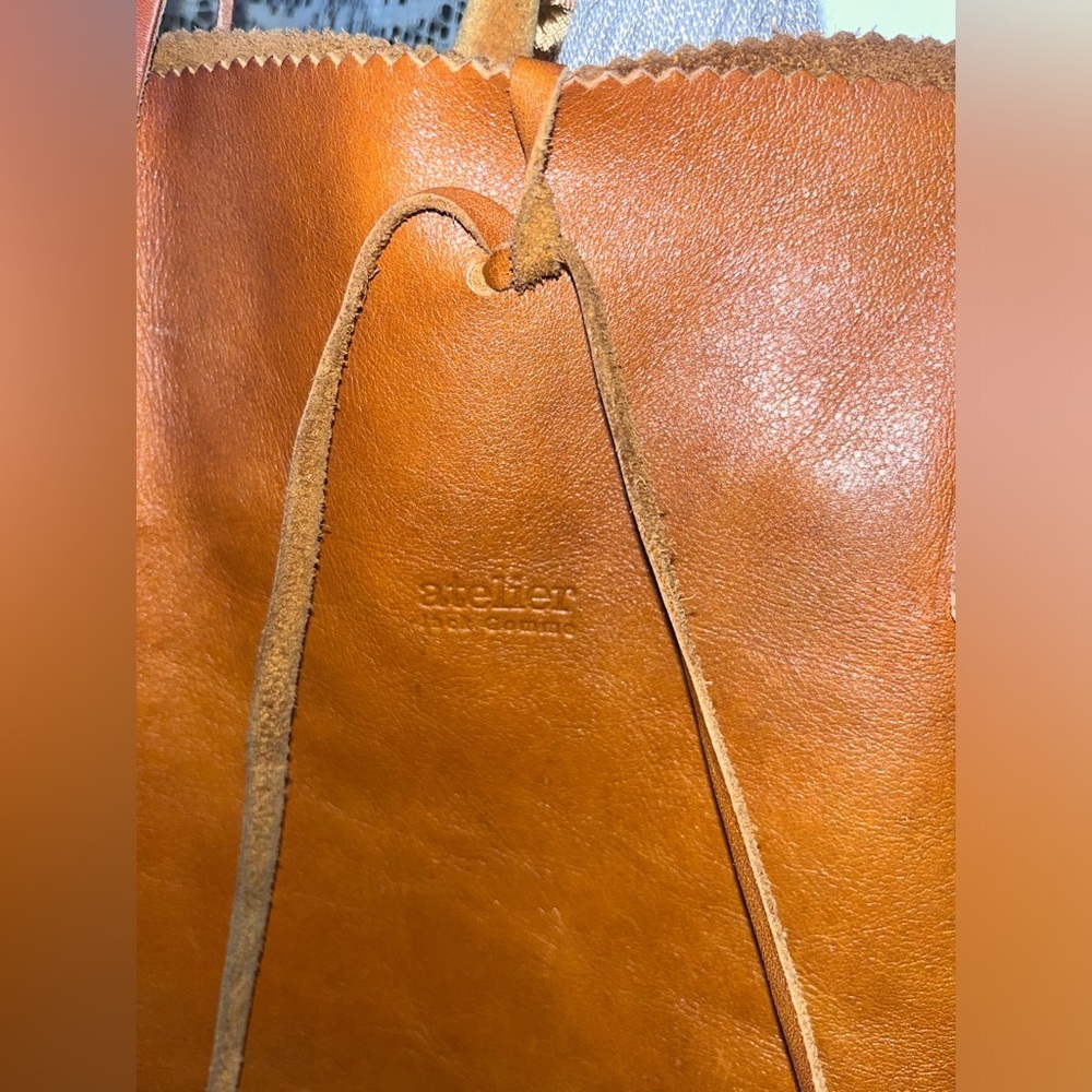 Jack Gomme Atelier GenuineLeather Calm ToteBag Purse -Khaki Made In France RAREā - Picture 8 of 16